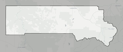 San Miguel County CO county basemap context