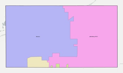 Sedgwick County CO school district boundaries map