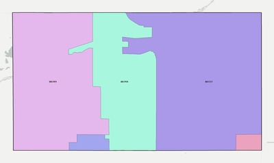 Sedgwick County CO ZIP code boundaries map