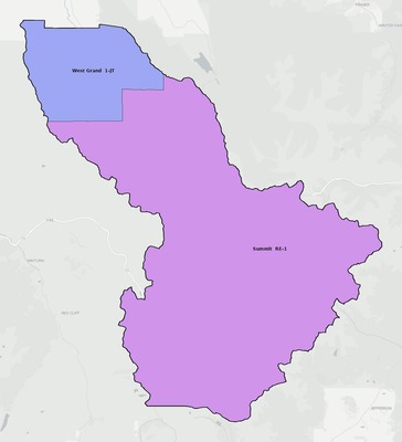 Summit County CO school district boundaries map