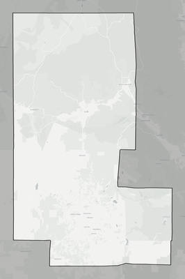 Teller County CO county basemap context
