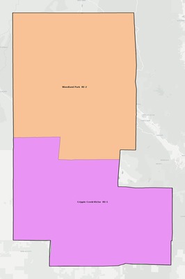 Teller County CO school district boundaries map