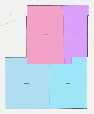 Washington County CO townships and subdivisions map