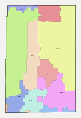 Yuma County CO ZIP code boundaries map