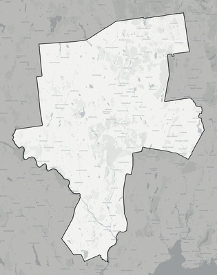 Naugatuck Valley County CT county basemap context