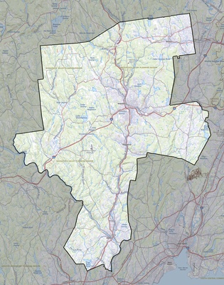 Naugatuck Valley County CT USGS topo map
