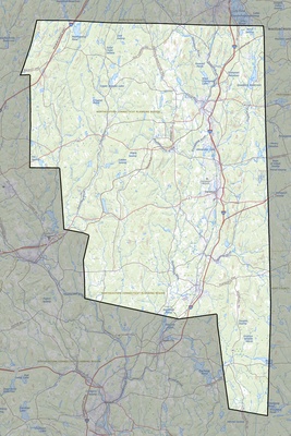 Northeastern Connecticut County CT USGS topo map