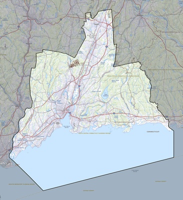 South Central Connecticut County CT USGS topo map