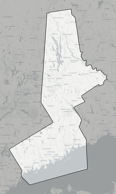Western Connecticut County CT county basemap context