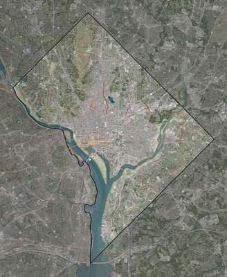 District of Columbia County DC USGS imagery and topo map