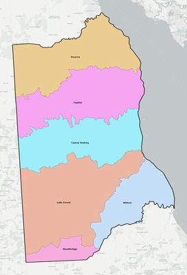 Kent County DE school district boundaries map