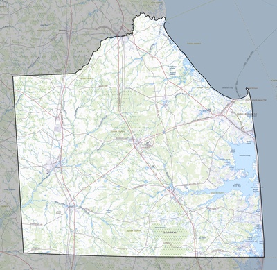 Sussex County DE USGS topo map
