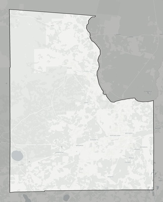 Baker County FL county basemap context