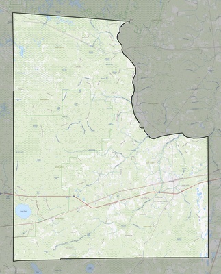 Baker County FL USGS topo map