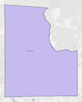 Baker County FL school district boundaries map