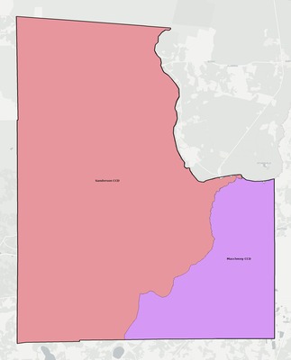 Baker County FL townships and subdivisions map
