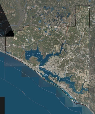 Bay County FL USGS imagery and topo map