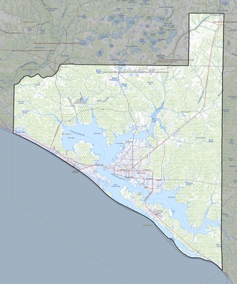 Bay County FL USGS topo map
