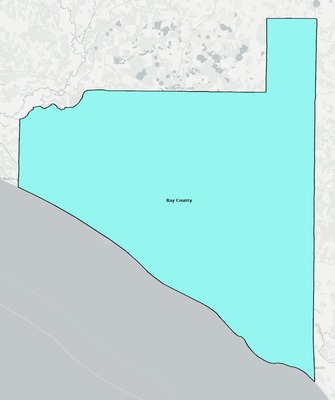 Bay County FL school district boundaries map