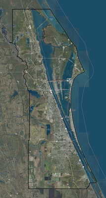 Brevard County FL USGS imagery and topo map