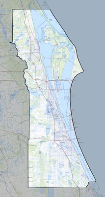 Brevard County FL USGS topo map