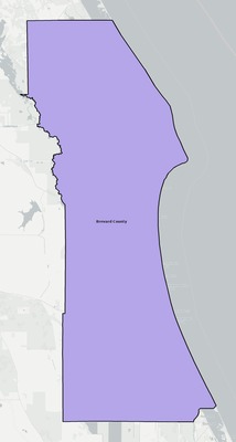 Brevard County FL school district boundaries map