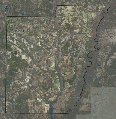 Calhoun County FL USGS imagery and topo map