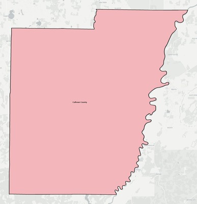 Calhoun County FL school district boundaries map