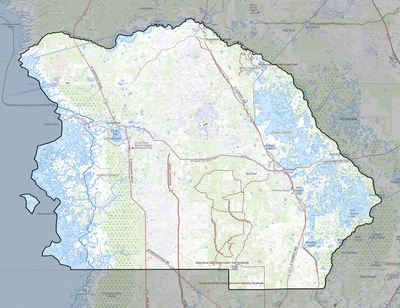 Citrus County FL USGS topo map
