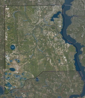 Clay County FL USGS imagery and topo map