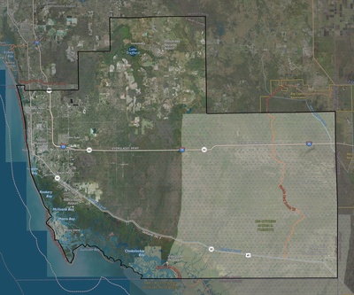 Collier County FL USGS imagery and topo map