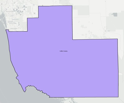 Collier County FL school district boundaries map