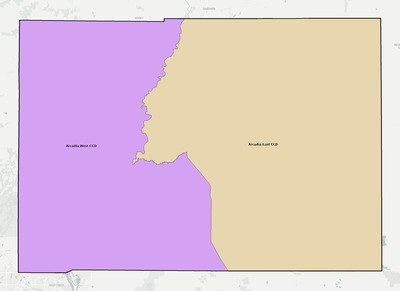 DeSoto County FL townships and subdivisions map
