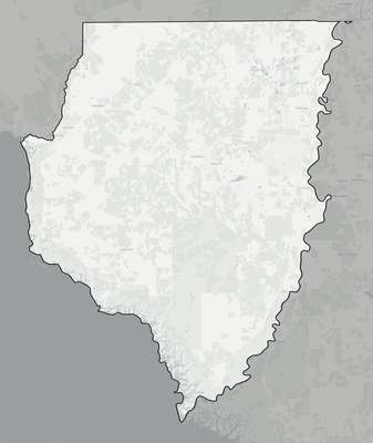 Dixie County FL county basemap context