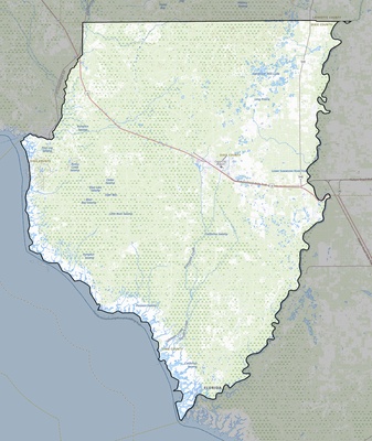 Dixie County FL USGS topo map