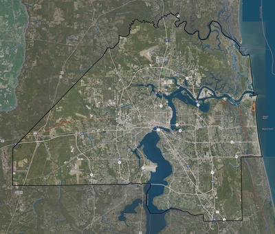 Duval County FL USGS imagery and topo map