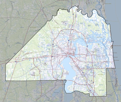 Duval County FL USGS topo map