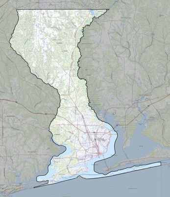 Escambia County FL USGS topo map