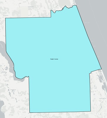 Flagler County FL school district boundaries map
