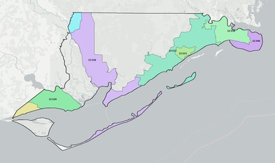 Franklin County FL ZIP code boundaries map