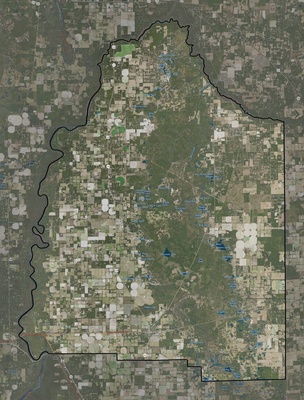 Gilchrist County FL USGS imagery and topo map