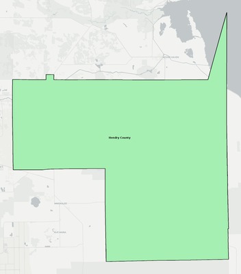 Hendry County FL school district boundaries map