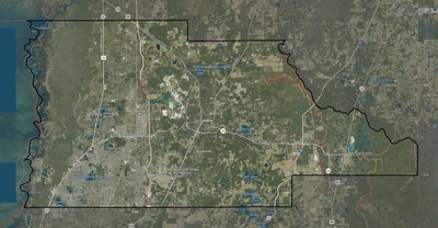 Hernando County FL USGS imagery and topo map