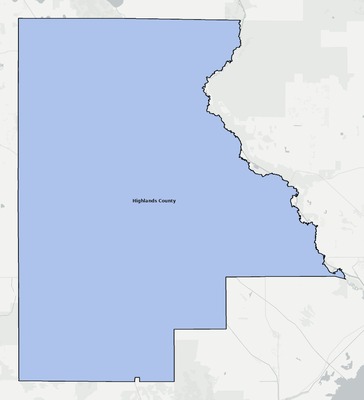 Highlands County FL school district boundaries map