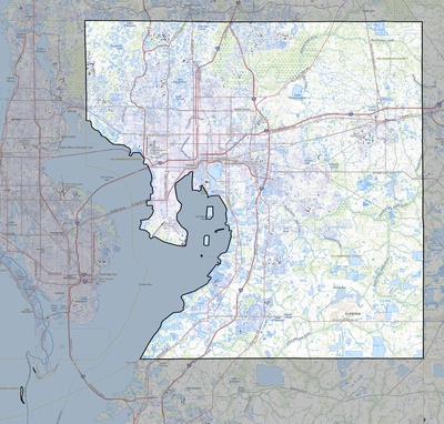 Hillsborough County FL USGS topo map