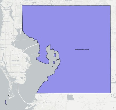 Hillsborough County FL school district boundaries map