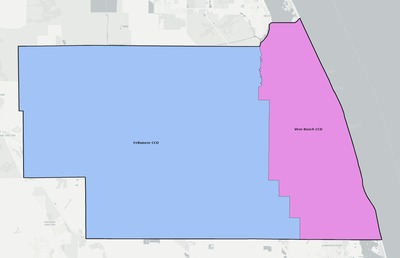 Indian River County FL townships and subdivisions map