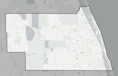 Indian River County FL county basemap context