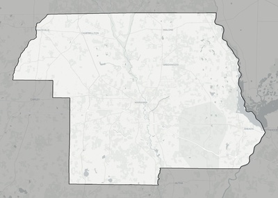 Jackson County FL county basemap context