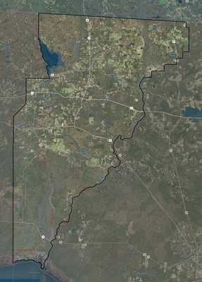 Jefferson County FL USGS imagery and topo map